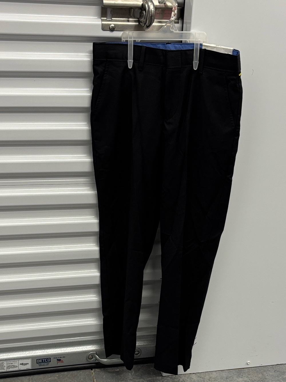 NWT IZOD Black Dress Pants - Classic Straight Fit Boys Husky 12 Wool Polyester